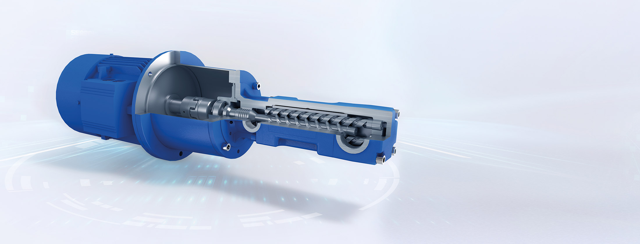 Brinkmann Schraubenspindelpumpe auf hellblauem Hintergrund